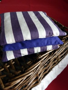 Purple Stripe Beanbags